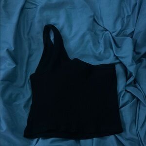 Black One-Shoulder Top